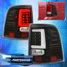 For 02-05 Explorer White Tube LED Brake Tail Lights Lamps Left+Right Black Clear