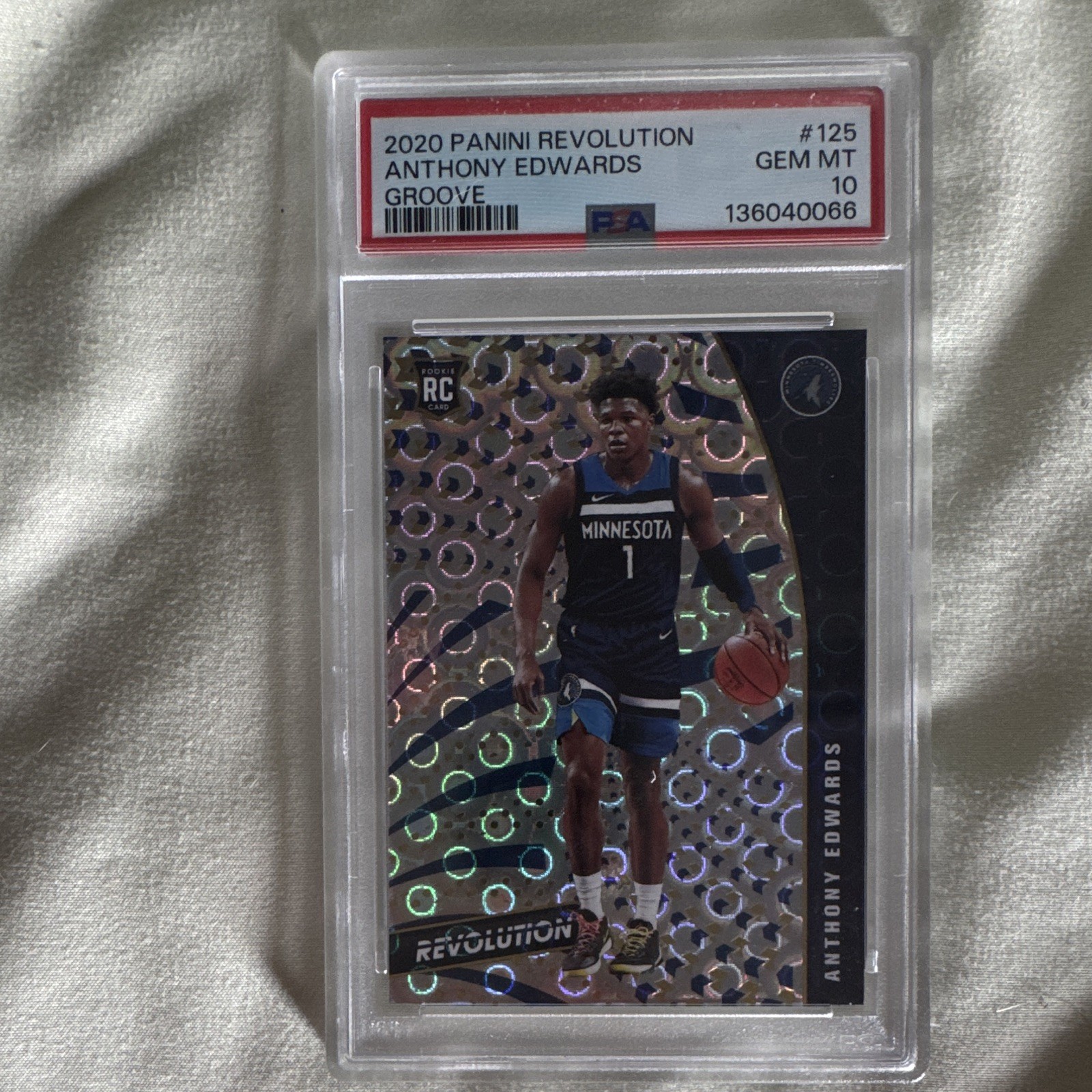 Panini 2020-21 Revolution Anthony Edwards #125 Groove RC PSA 10 136040066 view 1