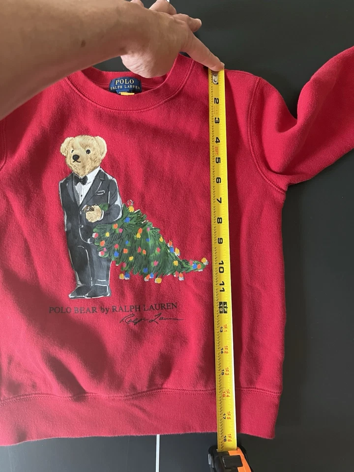 Polo Ralph Lauren Niños Polo Oso Navidad Temática Sudadera - Talla 6 - Precio de venta sugerido por el fabricante $100 Foto 4 de 4