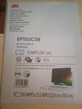 3M trade; Bright Screen Privacy Filter for 15in Laptop, 4:3, BP150C3B