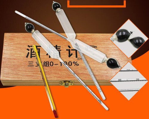 Alcohol Hydrometer Distilling 0-100% Whiskey Moonshine Spirit Distilling Test