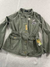 Star Wars Her Universe Green Patch Anorak Army Jacket Size M Cinched Waist