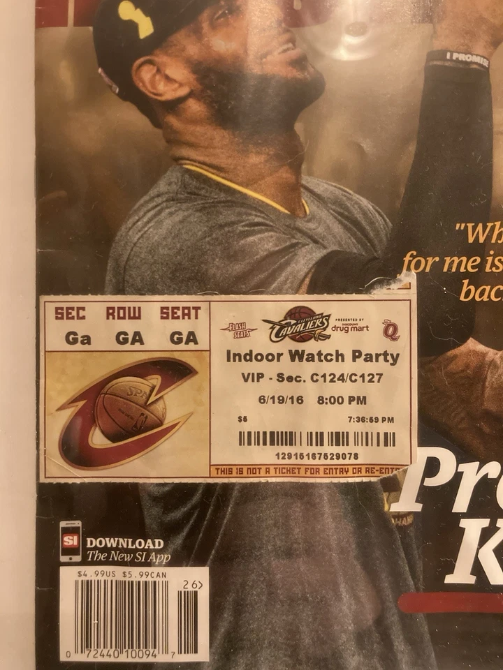 Sports Illustrated 27 de junio de 2016 LeBron James Cleveland Cavaliers Campeones de la NBA Foto 2 de 2