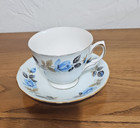 Colclough Vintage Blue Rose Floral Tea Cup & Saucer England — photo 8