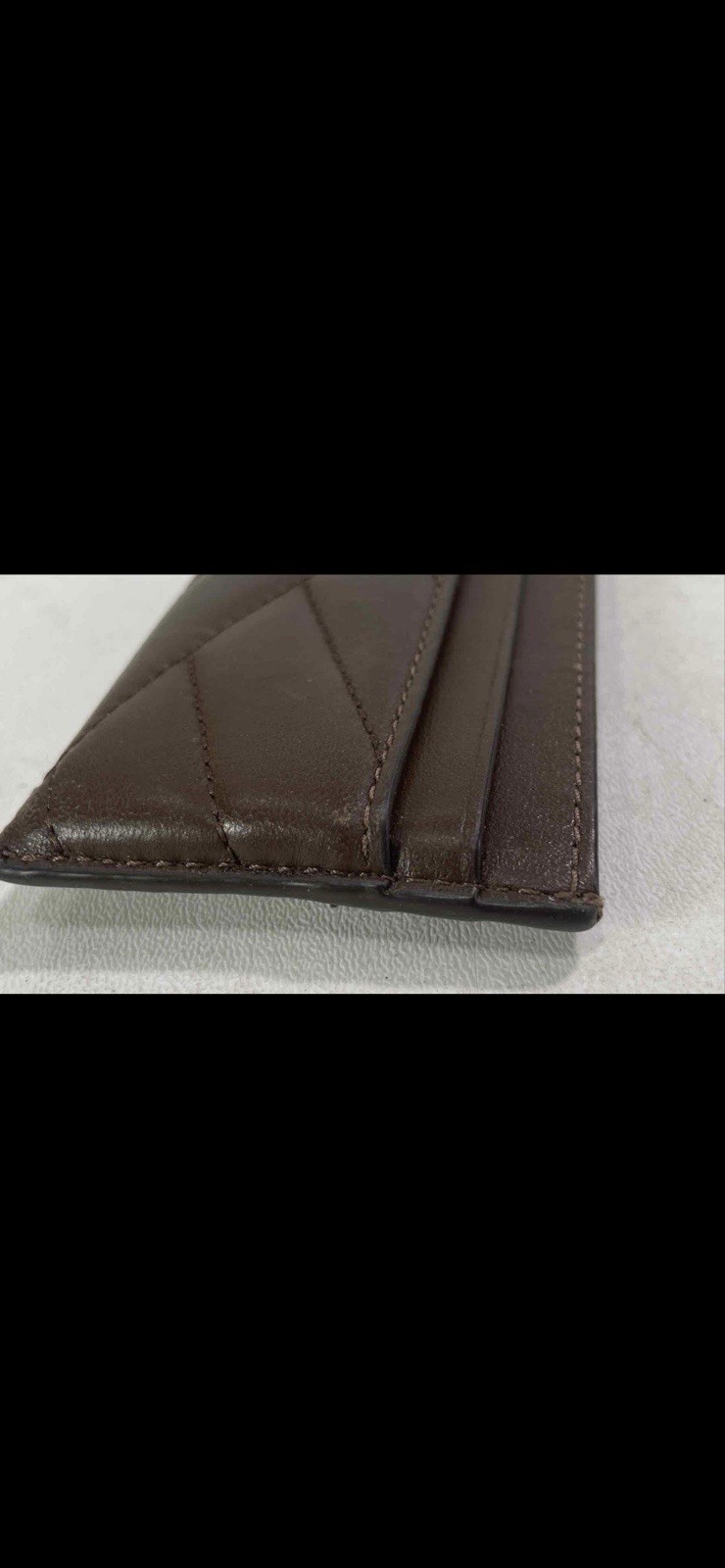 Tory Burch Women's Brown Leather Card Holder Wallet Gold Logo thumbnail 5