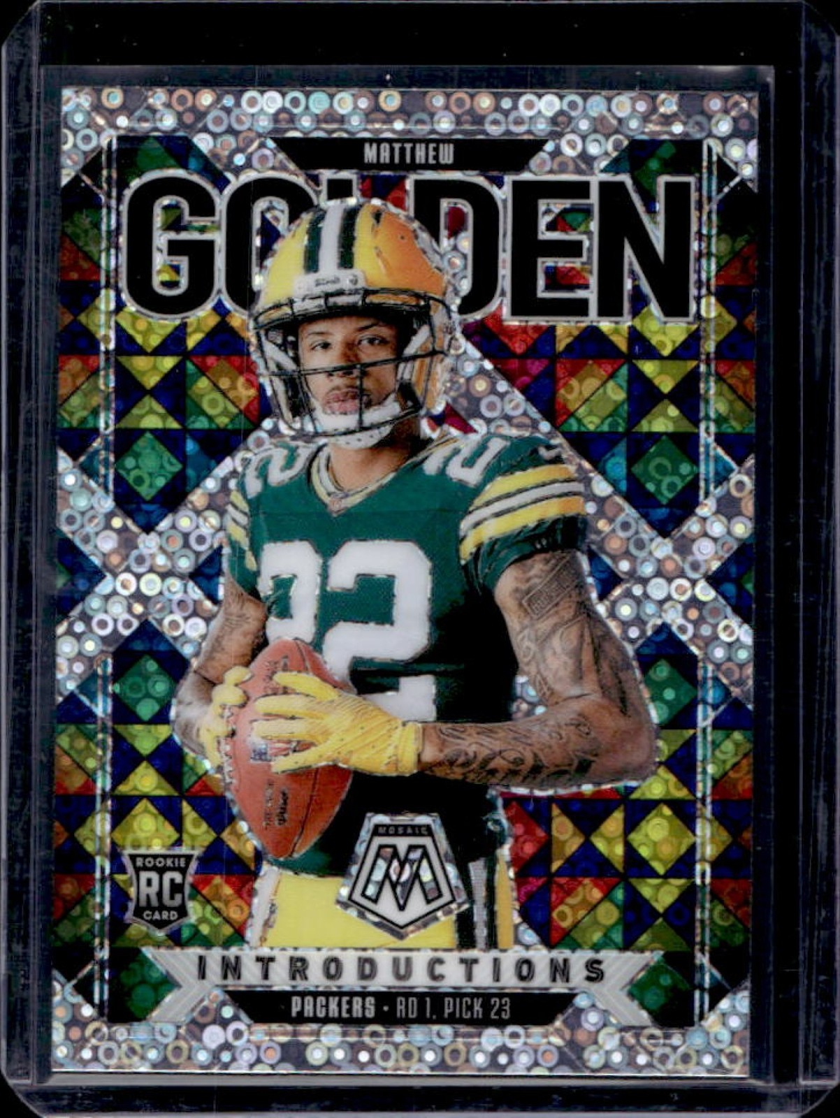 2025 Mosaic Matthew Golden Introductions RC No Huddle Silver Prizm #4 Packers