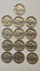 Buffalo Indian Head Nickel Coins- Lot Of 13