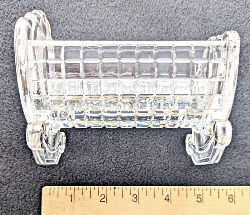 Baby Cradle Crystal Glass Miniature Keepsake Holder Nursery Decor