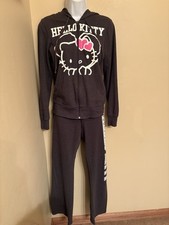 Adult Size Hello Kitty Zip Up Hoodie And Lounge Pants Set