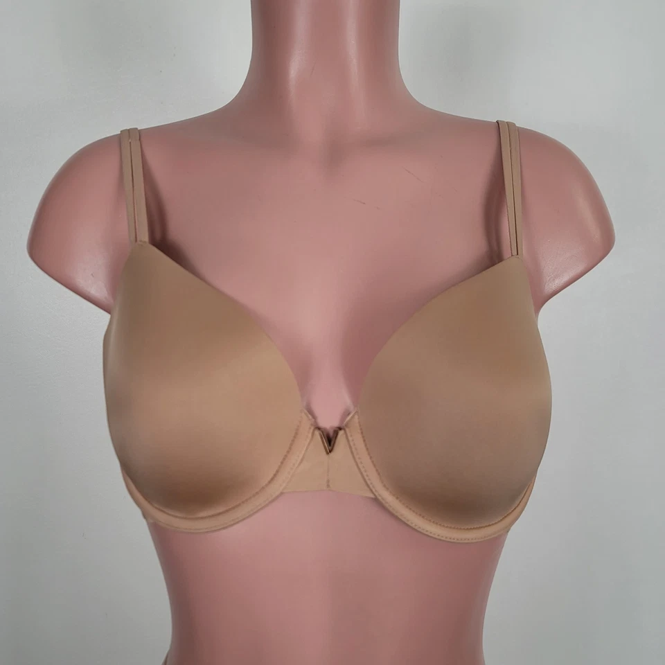 Victoria’s Secret Body By Victoria Lined Perfect Coverage Bra 32DD Beige - Image 2 of 4