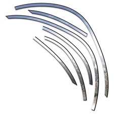 6p Luxury Fx Chrome 34 Fender Trim Wgasket Fit For 08-10 Toyota Highlander