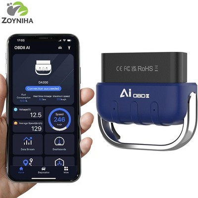 Mini AI OBD2 Scanner Bluetooth Smart Car Diagnostic Tool Wireless Code Reader 