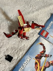 Lego Creator 3 in 1 Fiery Legend set 6751 &ldquo;BUILT&rdquo;  With Manuals
