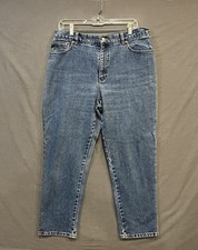 Polo Ralph Lauren Jeans Women  s Size 12 Blue Tapered Leg 100 Cotton Denim Pants