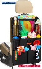 Upgraded Car Organizer with 11-inch Tablet Holder, 8 Pockets, Car Seat Protector