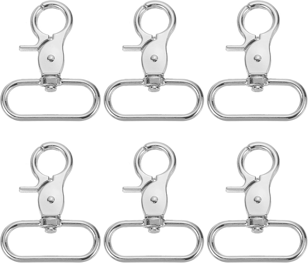 6 StüCk Metall Karabinerhaken SchlüSselanhäNger, 38Mm Swivel Trigger VerschlüSse-image