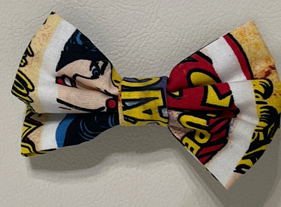 Wonder Woman Comic Hair Bow Clip Handmade for Girls Women Hair Accessories New - Image 2 of 3
