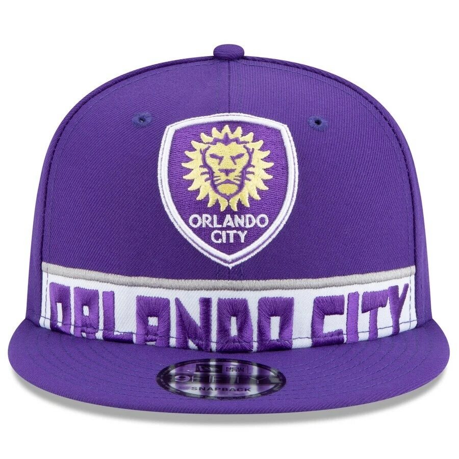 Para hombres Orlando City SC New Era Púrpura Doble Espíritu 9FIFTY Sombrero Ajustable MLS Fut Foto 4 de 4