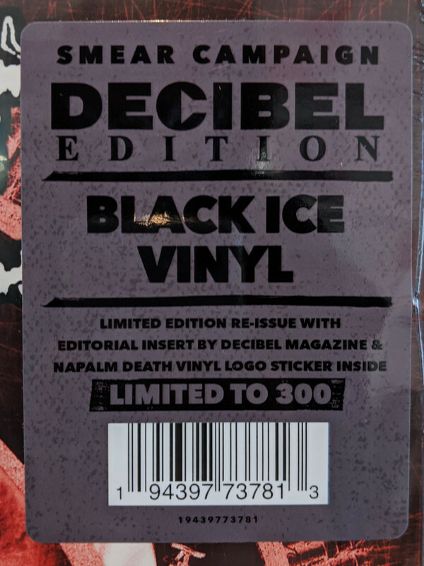 Napalm Death - Smear Campaign LP - LIMITED 300 COLORED VINYL