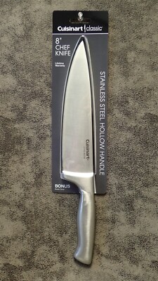 New! C77SS-8CFW Cuisinart 8'' Chef's Knife w/Safety Cover, Stainless Steel (M22)