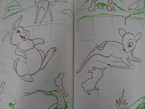 Walt Disney's Bambi Sticker Fun 1988 Golden Activity Book Complete and Unused - Foto 13 di 19
