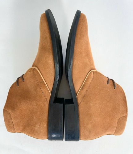 Fitzwell Tan Suede Leather Lace Up Chukka Ankle Boots Size Mens 8 - Picture 5 of 9