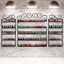 Nagellackregal Wandmontiert Metall 5 Ablagen Kosmetik Organizer Aufbewahrung