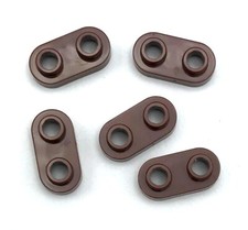 Lego 5 New Reddish Brown Plates Modified 1 x 2 Rounded with 2 Open Studs