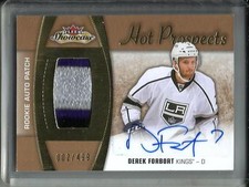 Derek Forbort 15/16 Hot Prospects Autograph Game Jersey Patch RC #002/499