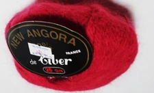 Vintage de TIBER New Angora 50% 25 gr. Dark Pink # C939 Yarn New Discontinued