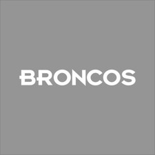 Denver Broncos 2 NFL Team Logo 1 Color Vinyl Decal Sticker Window Car Wall
