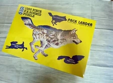 Wolf Shape Puzzle~Pack Leader~1000 Pc FX Schmid '97~Sealed~NEW~43x25~Sally Smith