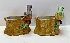 Vintage Lipco Set  Bird Planters/Vases  Colorful Ceramic
