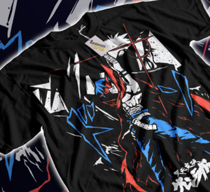 OUHZNUX T-Shirt Tengen Toppa Gurren Lagann Stampa T-Shirt Anime Cotone T- Shirt Hip Oversize Unisex Miglior Regalo Per Gli Appassionati Di Anime Xs- 4Xl