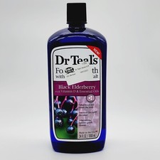 Dr Teal's Black Elderberry Essential Oils Foam Bath Pure Epsom Salt 34 Oz