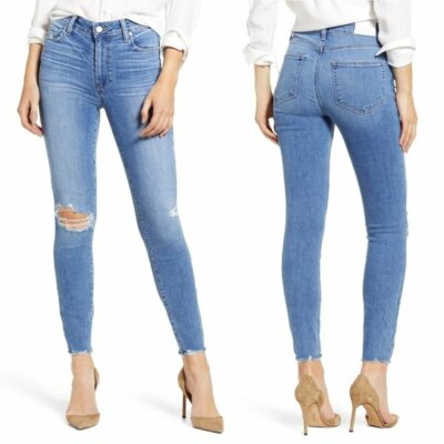Paige Hoxton Ankle Skinny Jeans, Dezi Destructed 29
