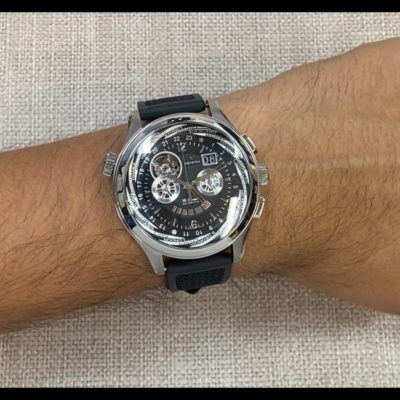 ブランデー LE GRAND VIEUX Zenith El Primero Grande Class Traveler Steel Open Multicity Watch
