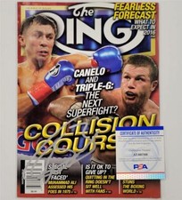 Saul Canelo Alvarez autograph signed The Ring Magazine ~ PSA/DNA COA