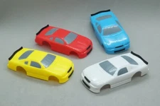 HO Slot Car Body - Life Like - Monte Carlo Body Lot of 4 - Red, Wht, Blue, Yello