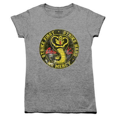 Damen Cobra Kai Dojo T-Shirt Karate Kid Retro Vintage Adler Fang Damen Film