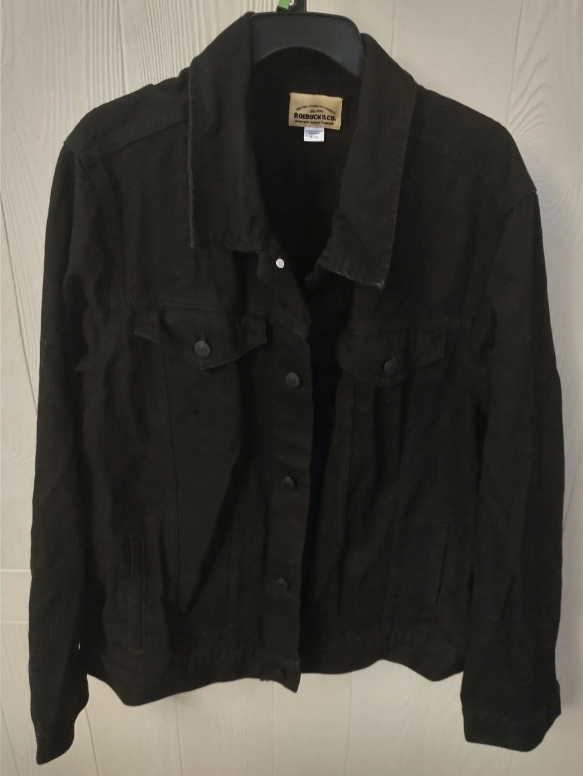 Sears Robuck & Co - Men's Trucker Black Denim Jacket - Never Worn !