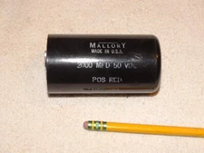 HC5020A Mallory 2000MFD 50VDC Screw Top Capacitor
