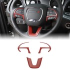 3x Steering Wheel Frame Cover Trim for Dodge Durango 2014-2019 Accessories