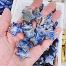 50Pcs Natural Sodalite Reiki Gemstone Star Crystal Quartz Healing Decorate