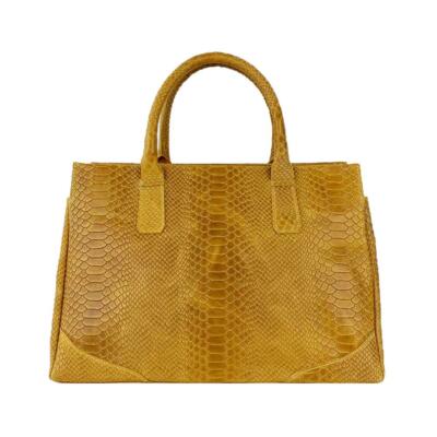 Borsa A Mano Grande In Vero Pitone | Berge.Store