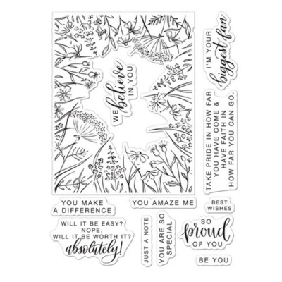 Hero Arts Partnership Clear Stamps Pinkfresh Studio YOU MAKE A DIFFERENCE  PR102