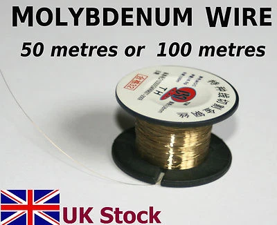MOLYBDENUM WIRE 50m or 100m Cutting line wire, mobile phone repairs - UK Stock