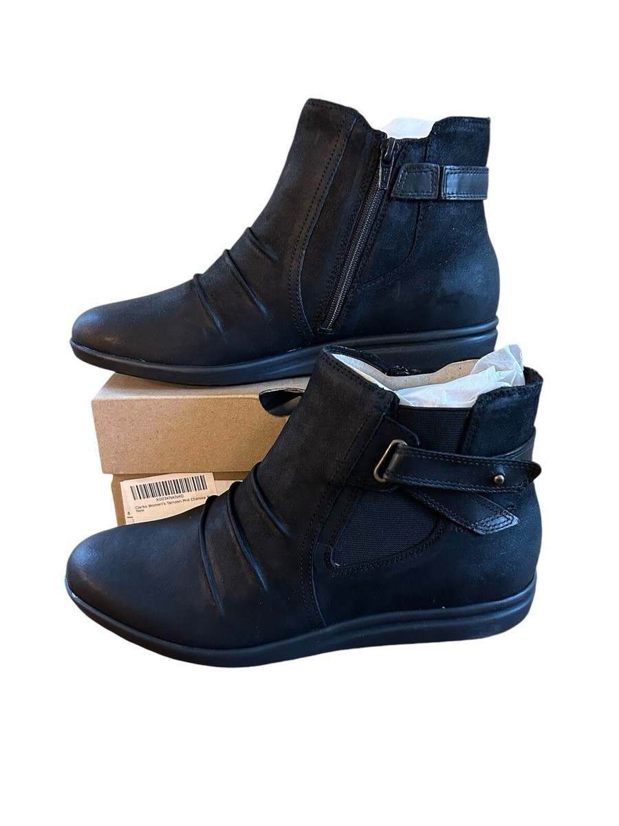 Clarks Wave Tie Black Suede Black Lace Up Sneakers NEW 13 M