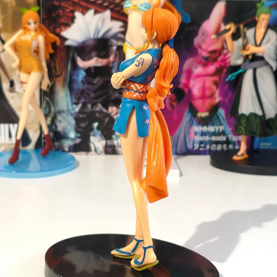 Figurine Nami en kimono bleu One Piece - Photo 2/4