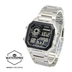 Casio Standard Digital Sport S.Steel Band Watch AE1200WHD-1A AE-1200WHD-1A